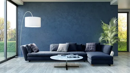 Granatowe ściany w pokoju